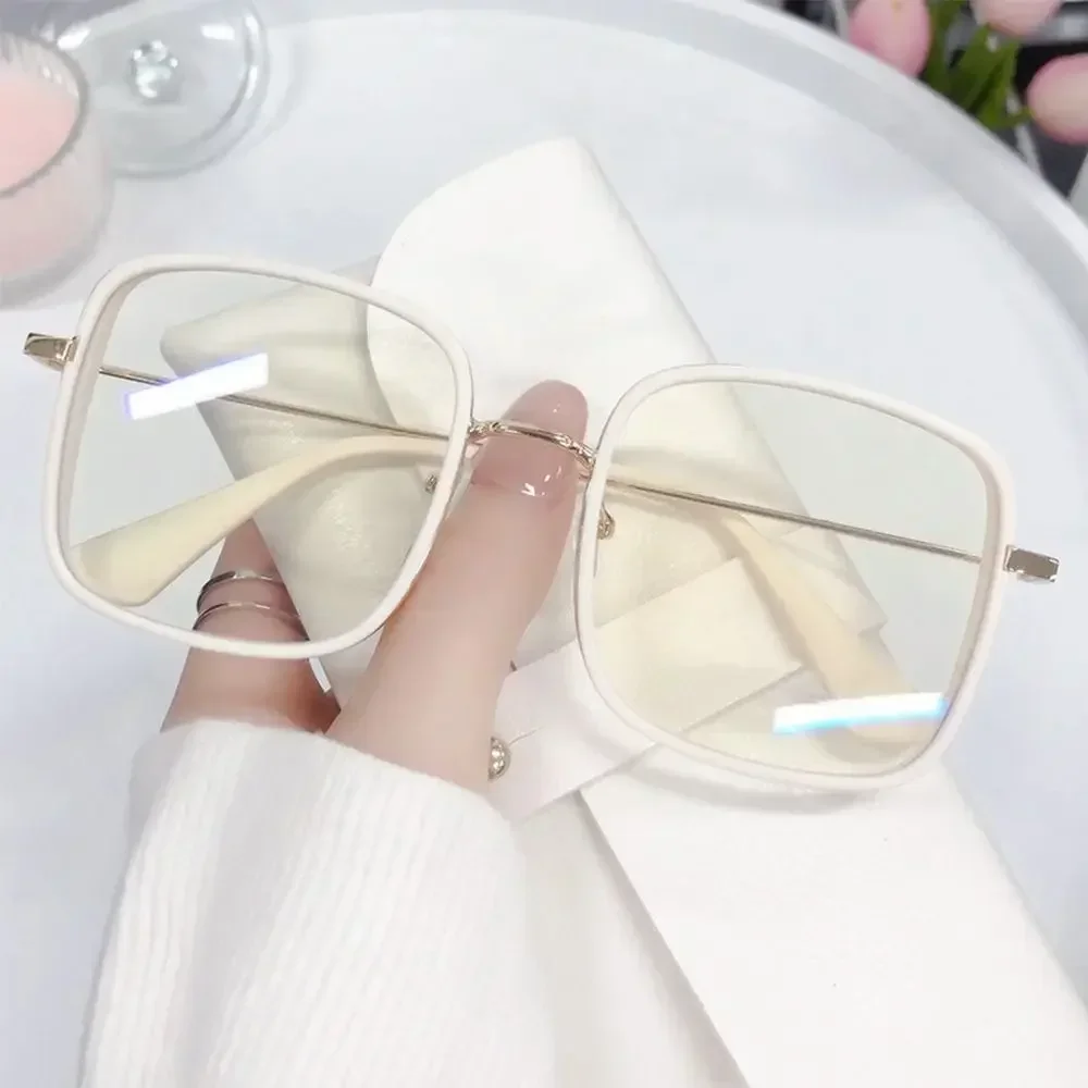 Женские очки в большой квадратной оправе Ins Модные прозрачные для чтения с