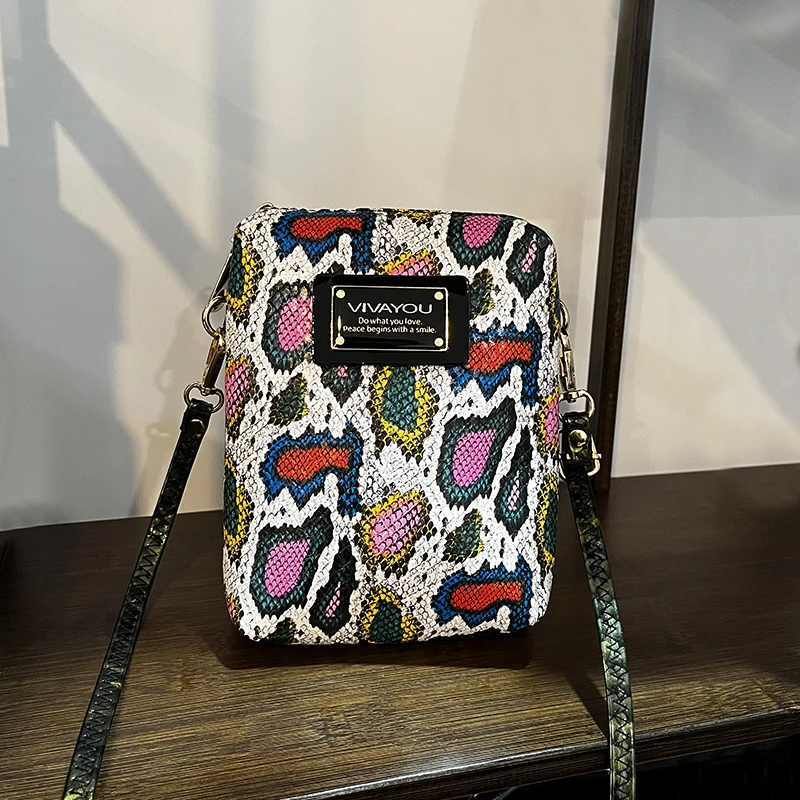 

Serpentine Print Luxury Phone Bag Luxury Crossbody Bolsa Feminina High Quality Mini Cross Bag 2022 Trendy Sac