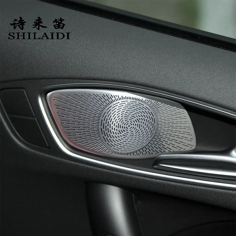 

Car handle Panel armrest Audio Speaker Door Loudspeaker horn Trim Cover Sticker For Audi A1 S1 8X 2011-2018 sport style Interior