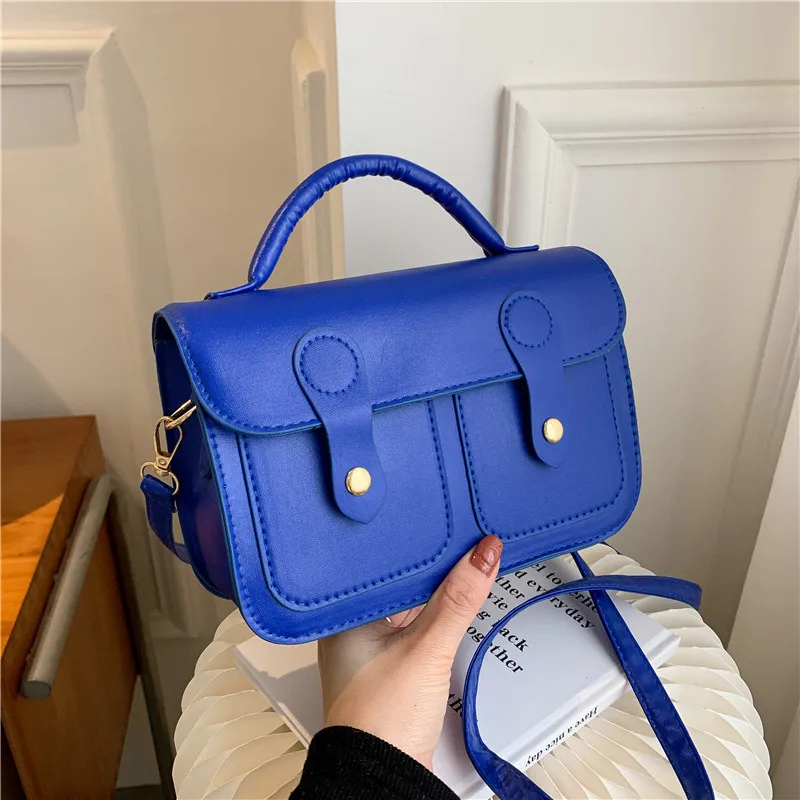 

New Klein Blue Women Bags 2022 Fashion Cambridge Bag Ladies Designer Handbags Simple Solid Color Crossbody Bags for Girls Sac