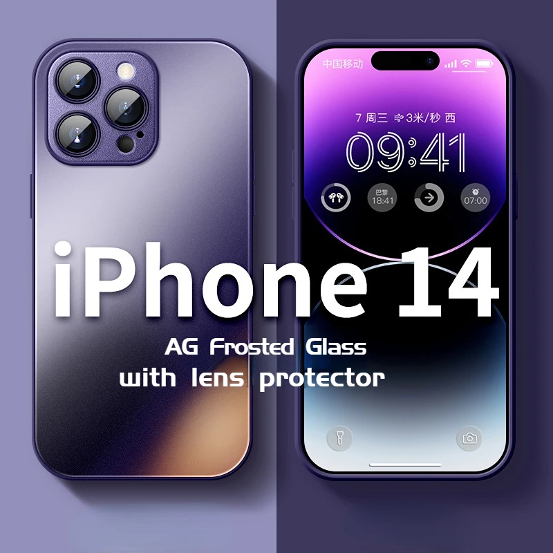 

New Frosted Liquid Glass Shell Silicone Phone Case with lens protector For iPhone 13 14 12 11 Pro Max 14 Plus Back Cover