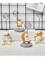 nordic astronaut card holder desktop decoration resin crafts room decor creative figurines decorative ornament