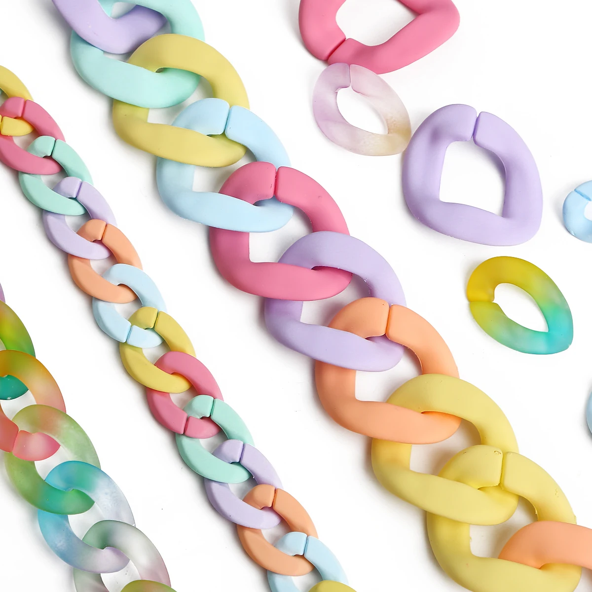 0 акриловая прозрачная двухцветная открытая цепочка ручной работы сумка-цепочка