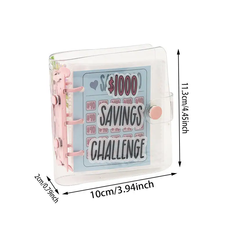 Мини-кошелек Saving Challenge $1000 Wallet ПВХ-конверт Флип-кошелек Органайзер для денег