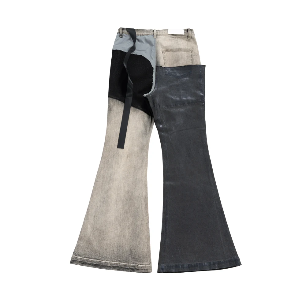 Мужские повседневные джинсы-карго из масляного вощеного хлопка мужская одежда с