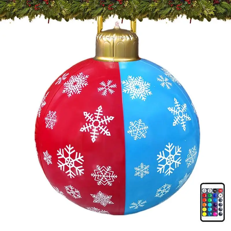 

60CM Large Christmas Inflatable Ball PVC Giant Blow Up Balls Christmas Tree Decoration Inflatable Ball Outdoor Christmas