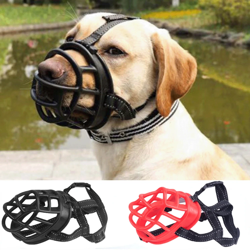 

Comfy Soft Silicone Pet Dog Muzzle Breathable Basket Muzzles for Small Medium Large and X-Large Dogs Stop Biting Barking Chewing