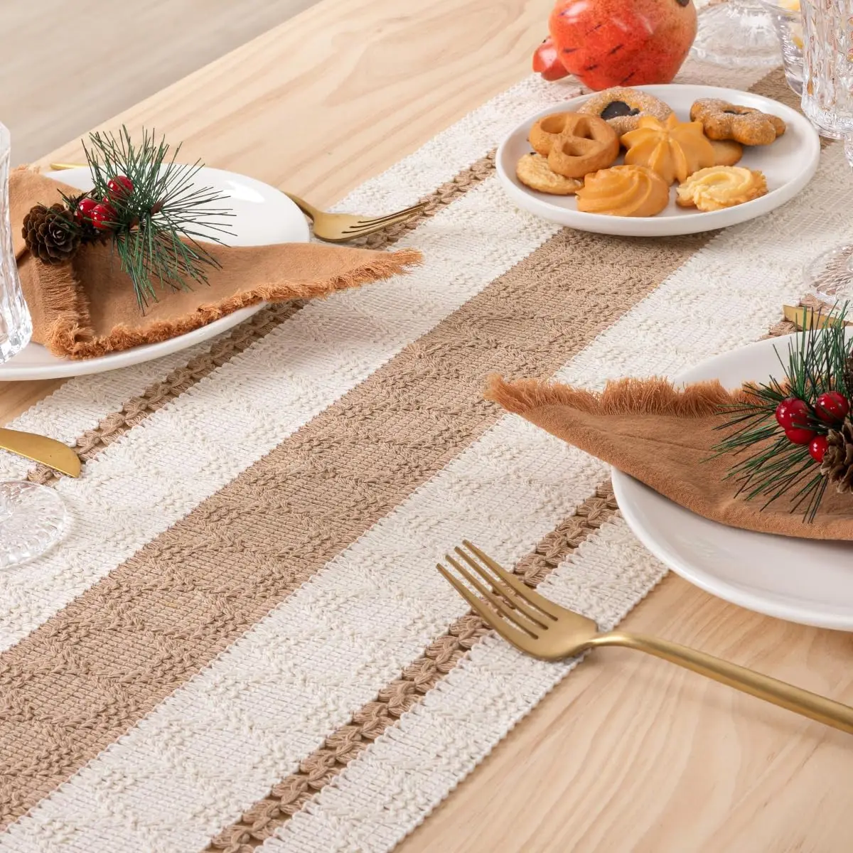 Льняная скатерть из хлопка и льна для украшения дома в деревенском стиле декор