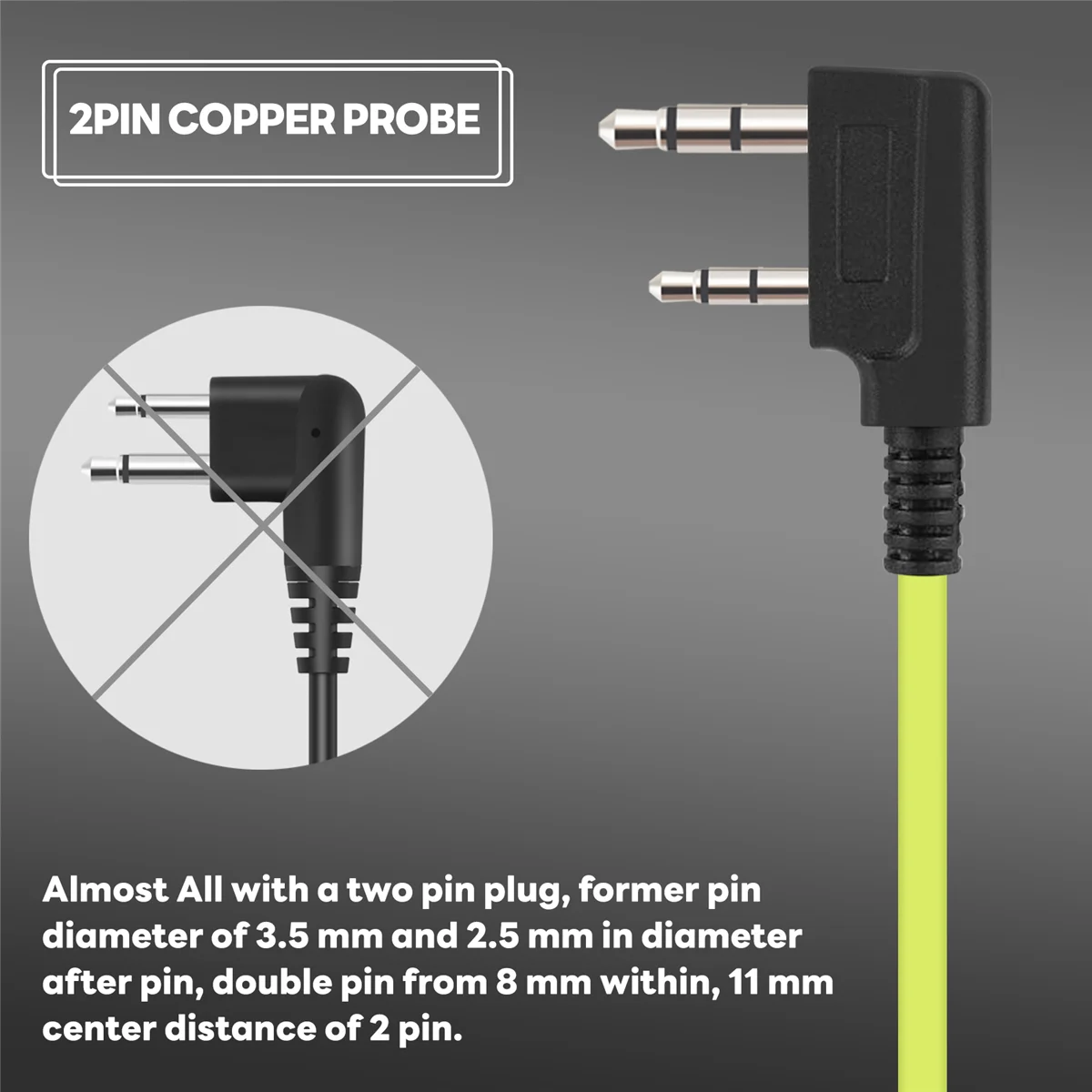 2-контактные наушники-вкладыши в стиле лапша
