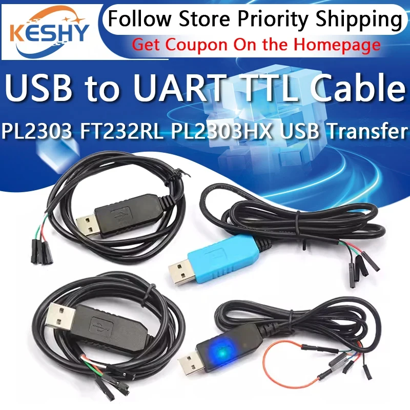 PL2303 Кабельный модуль USB-UART TTL FT232RL PL2303HX Передача USB-TTL RS232 Модуль адаптера последовательного порта CH340 Кабель загрузки (art.: 3920cd526ddf8) - 3920cd526ddf8