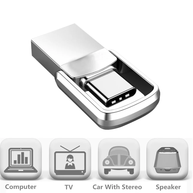 

Мини 64 Гб Type C двойная карта памяти OTG usb флешка высокая скорость cle USB 2,0 ручка креативный Деловой Подарок
