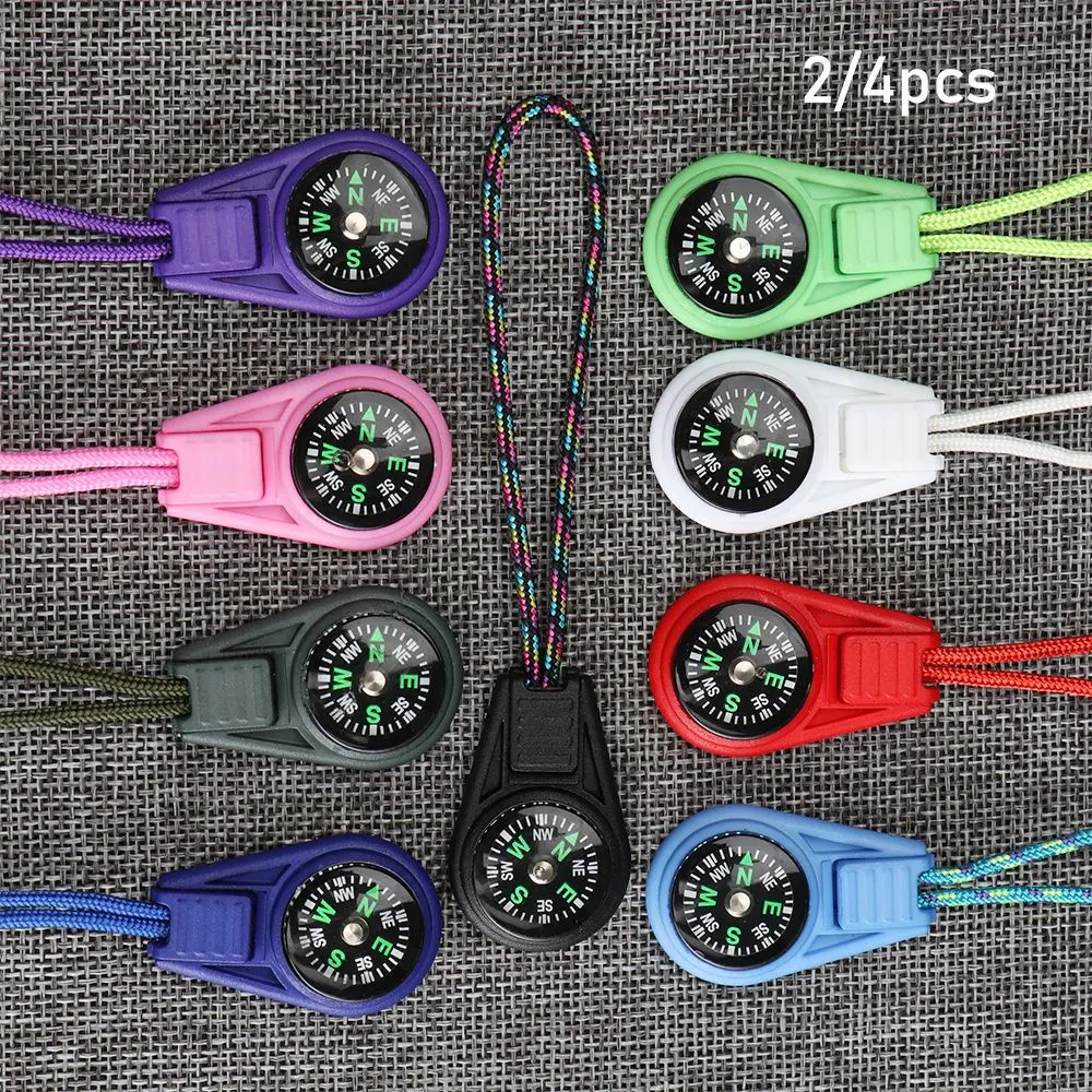 

Bag Accessories Camping Hiking Plastic Pocket Compasses EDC Outdoor Tools Zipper Tail Rope Mini Survival Compass