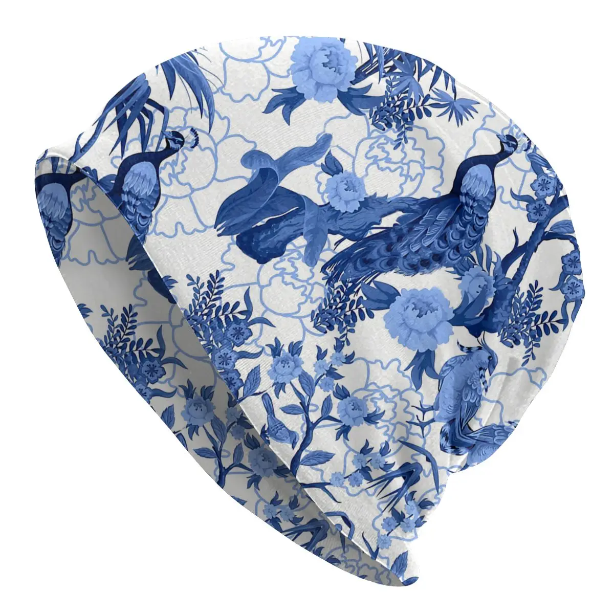 

Chinoiserie Fengshui Oriental Garden With Peacocks China Style Unisex Bonnet Outdoor Hats Double Layer Thin Hat Breathable Caps