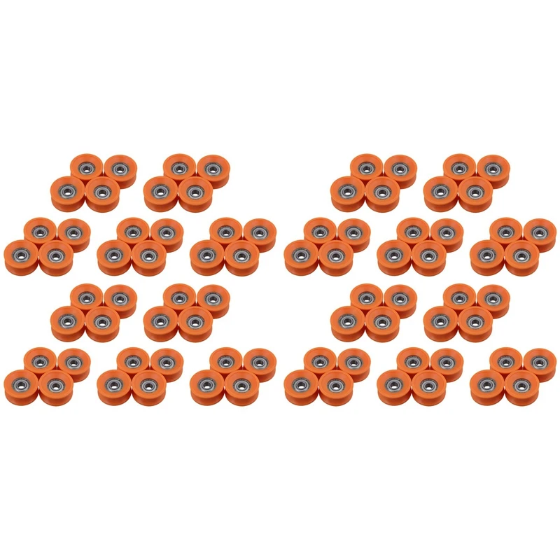 

80Pcs 6X30x13mm Plastic Coated Sealed Bearings Steel 606ZZ Deep U Groove Guide Pulley Rail Ball Rolling Bearing Wheel