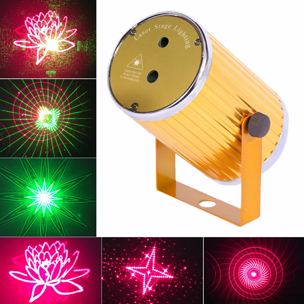 

36 Modes RGB Laser Light LED Disco Light Projection Lamp Effect Light Stage Lights Party DJ KTV Holiday Tow Yellow Flash Lamp