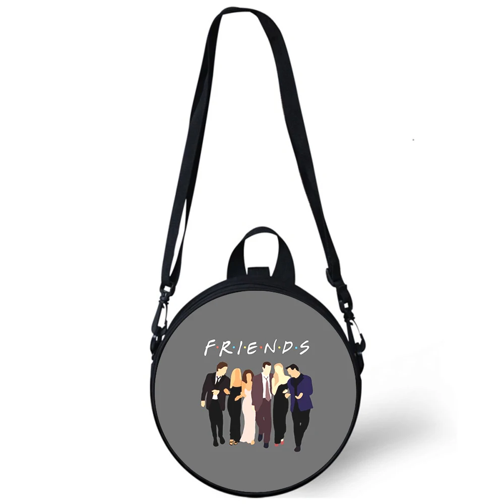 Friends Child kindergarten Bag 3D Print Crossbody Shoulder Bags For School Women Mini Round Bagpacks Rugtas Bag