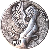 antique silver dollar 1937d american buffalo tramp coin tripod handicraft collection copy coin