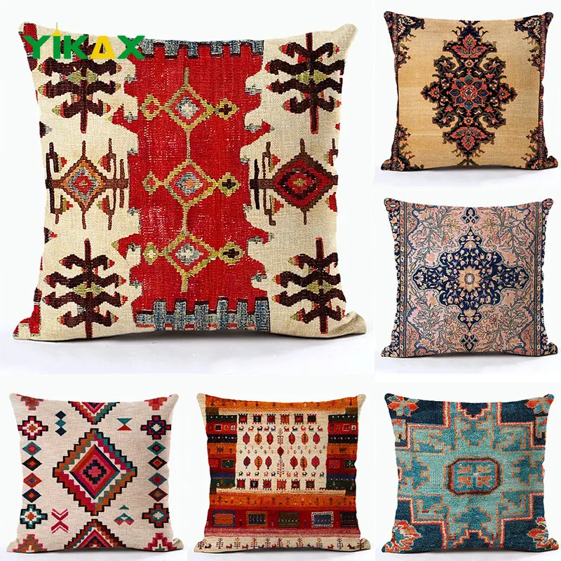 

Bohemian Print Pillowcase Sofa Creative Cushion Cover Home Living Room Bedroom Study Decorative Turkish Style Throw Pillow Cases