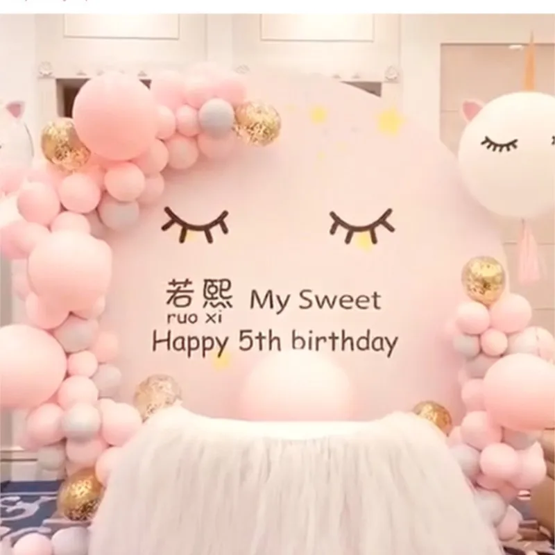 

White Metal circle stand for Wedding birthday display large arch backdrop round rack for welcoming stage decor balloon flowers