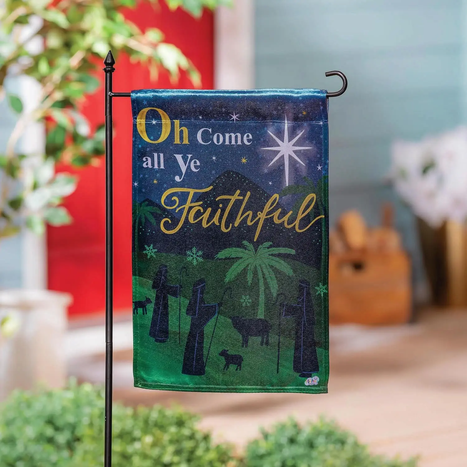 Вечнозеленый флаг для новорожденных короля двусторонние флаги приветственного