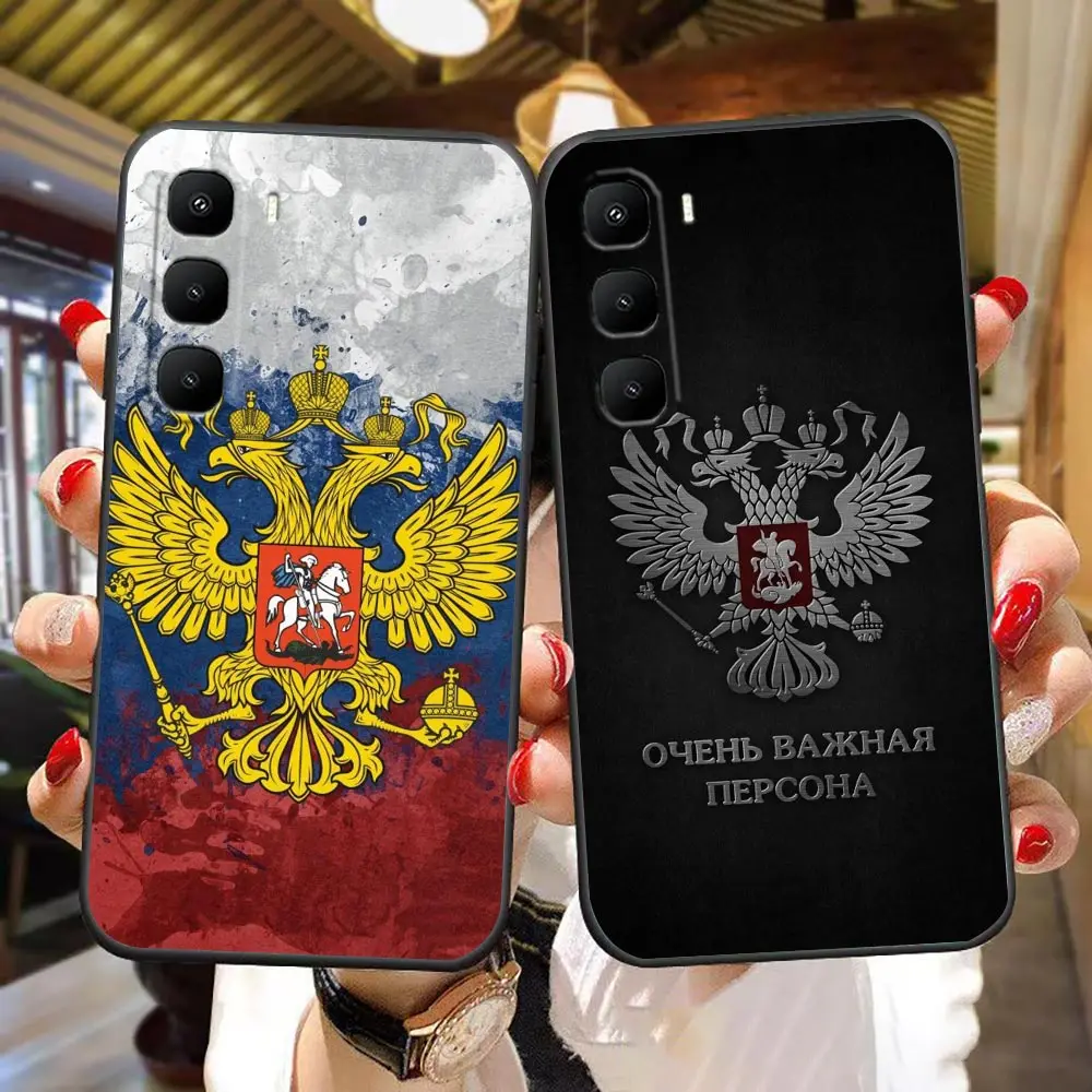 Фото Чехол для телефона Infinix HOT 70 60 60I50 10 10I 10S 11 12 12I 20 20I 20S 30 30I ZERO 20 30 40 с эмблемой флагов России №1