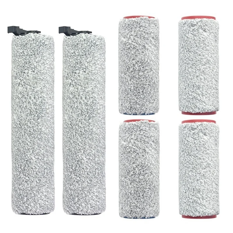 

6Pcs Soft Roller Brush for Roborock U10 Wireless Floor Scrubber Vacuum Cleaner Replacement Spare Parts Accessories