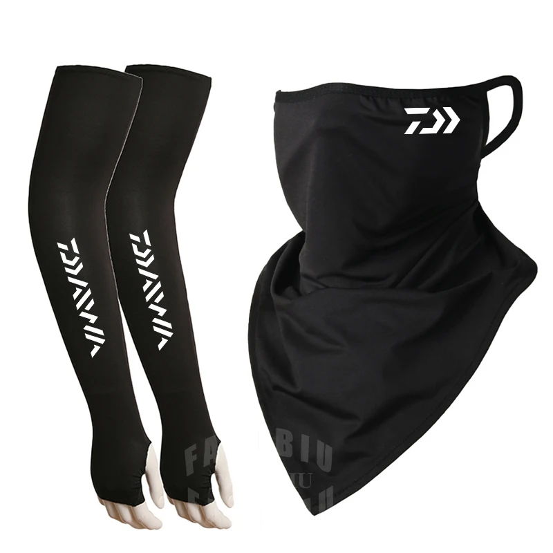 

Outdoor Sports Unisex Summer Ice Silk Sunscreen Mesh Hanging Ears Arm Cover Cuff Fishing Sleeve Cycling Uv Protection Sunscreen