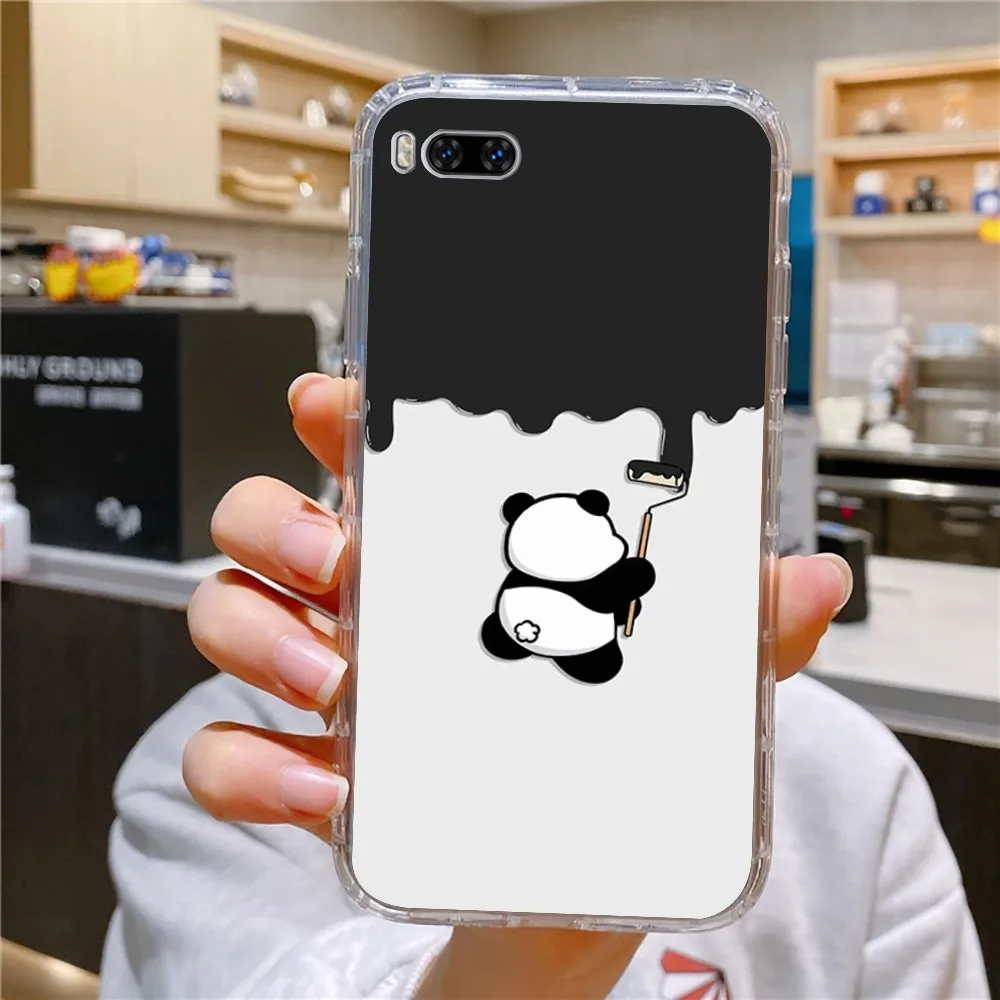 Panda Cute Label Phone Case For Huawei Mate P10 P20 P30 P40 P50 Smart Z Honor 50 60 70 Pro Lite Transparent