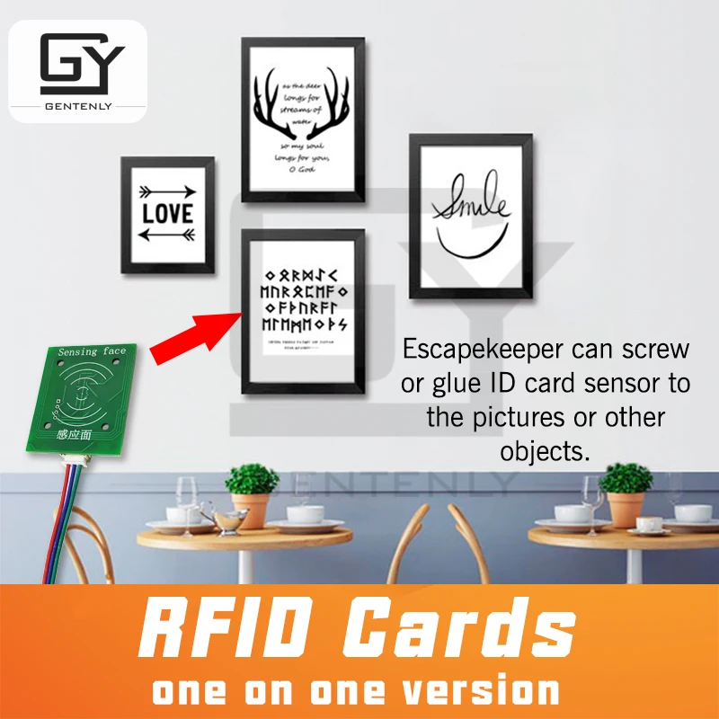 

RFID Sensor Prop Escape Room Puzzle Put ID Card To Correct Place Open Maglock At Same Time Escapement Game Diy Clue GENTENLY