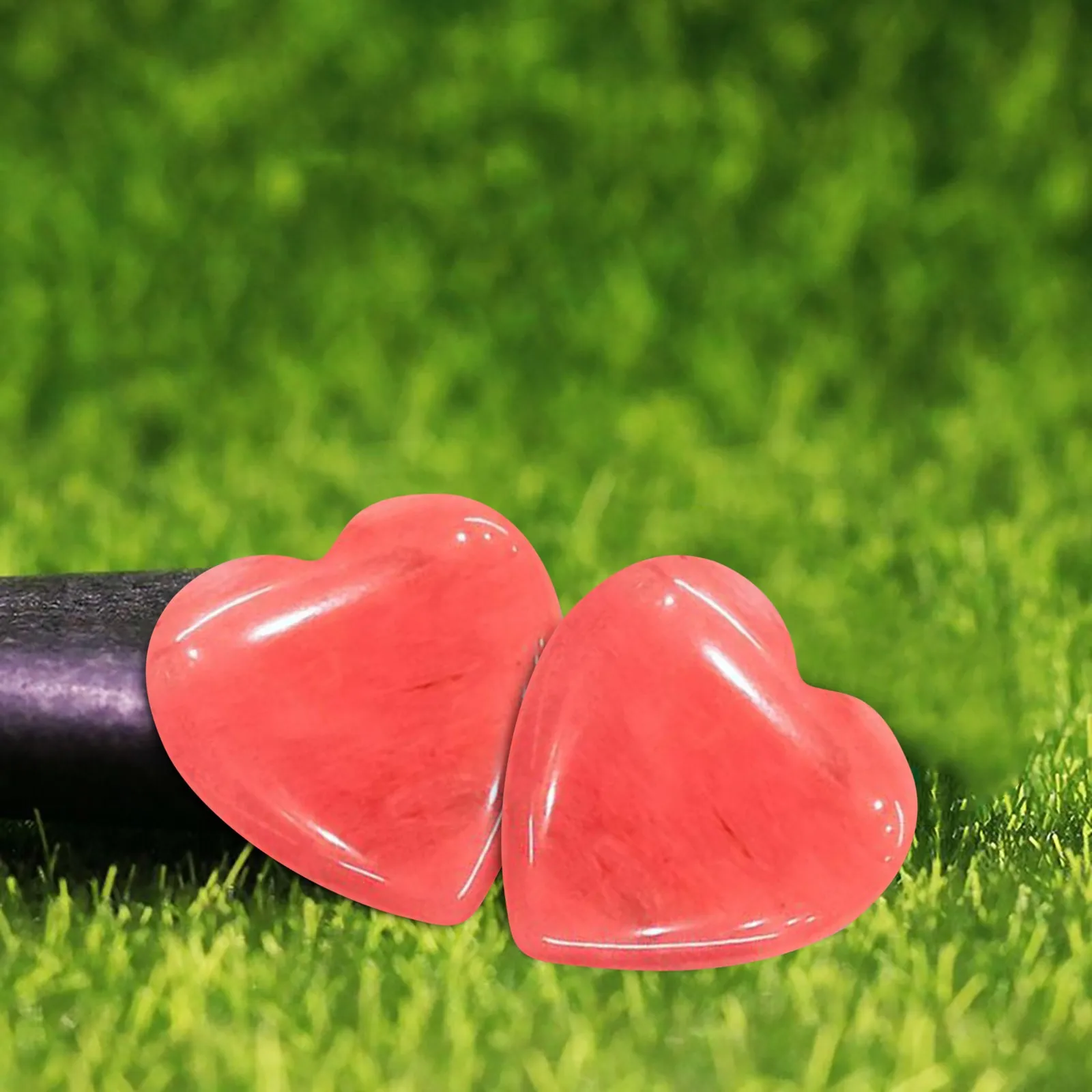 Кристалл в форме сердца натуральный драгоценный камень полированный розовый