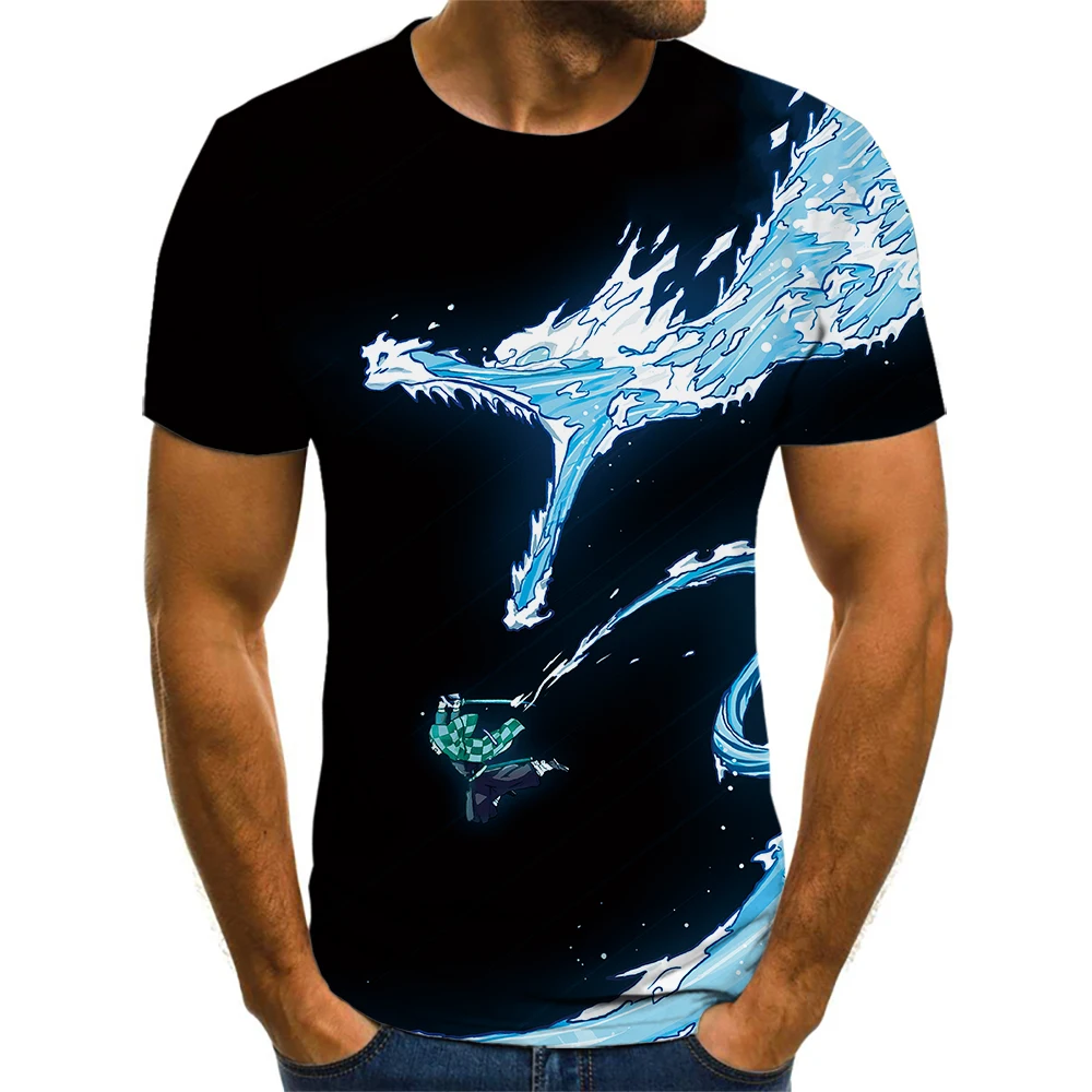 

Demon Slayer new Japanese anime children's full size 3D T-Shirt Top Design Pattern comfortable fit summer breathable fit funny