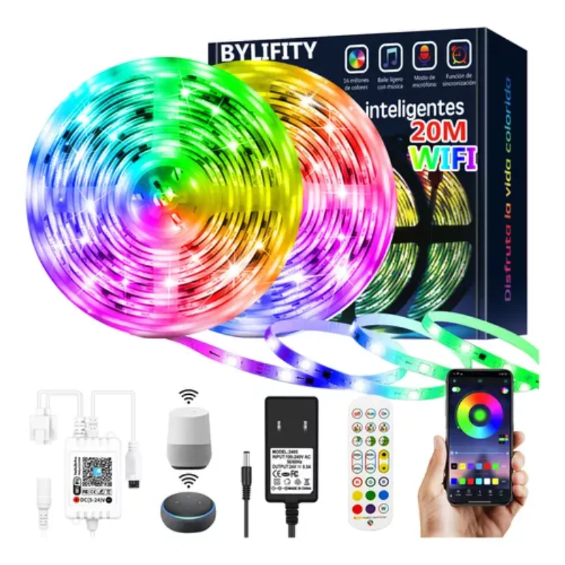 20 м Wi-Fi Light Smart Music Alexa App Control Подходит для комнаты телевизора игровой внутреннего