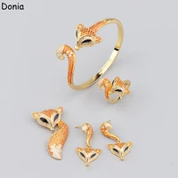 donia jewelry new personality fox luxury necklace aaa zircon earrings bracelet four piece set of mens and womens jewelry