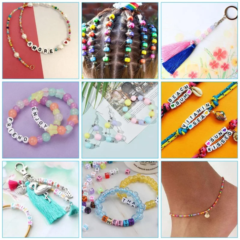 1380Pcs Wholesale Acrylic Beads Mixed Star Round Letters Loose Spacer Bead for DIY Necklace Bracelet Earring Jewelry Making