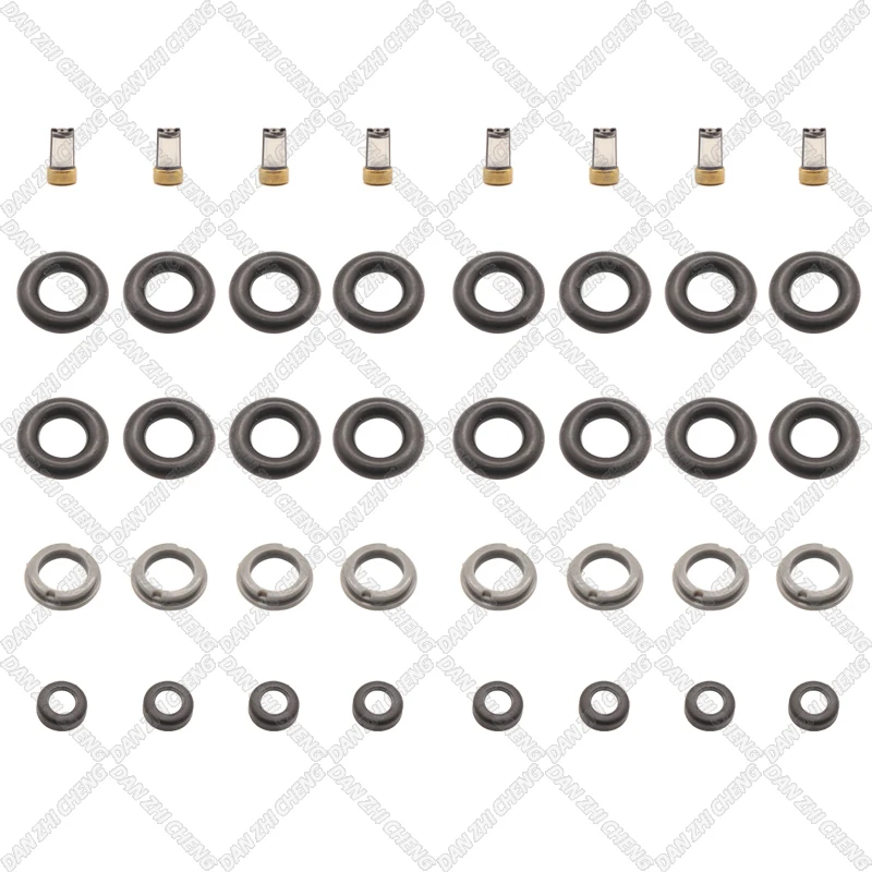 

8 SET For 2009-2014 Nissan Murano 3.5L V6 VQ35DE 16600-JK20A Fuel Injector Service Repair Kit Filters Orings Seals Grommets