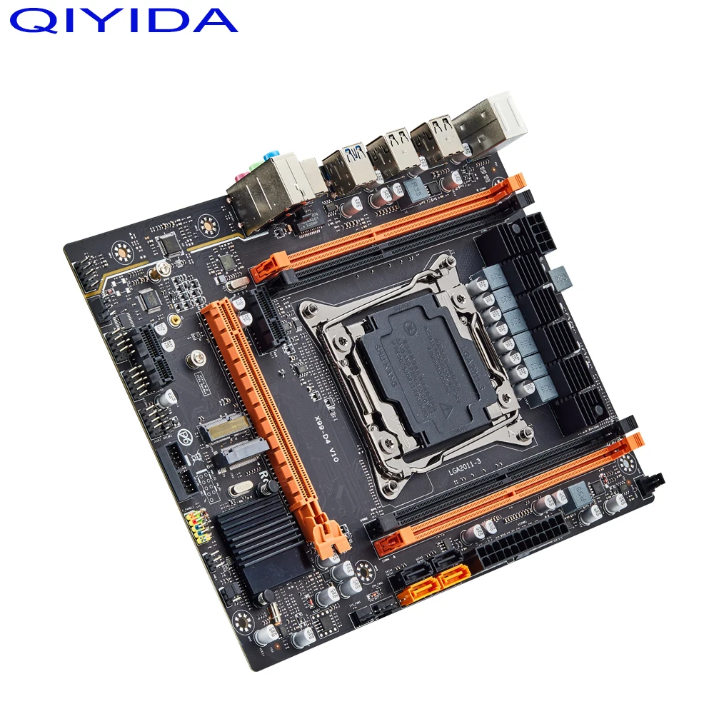 QIYIDA X99 слот для материнской платы LGA2011-3 USB3.0 NVME M.2 SSD поддержка памяти DDR4 и процессор