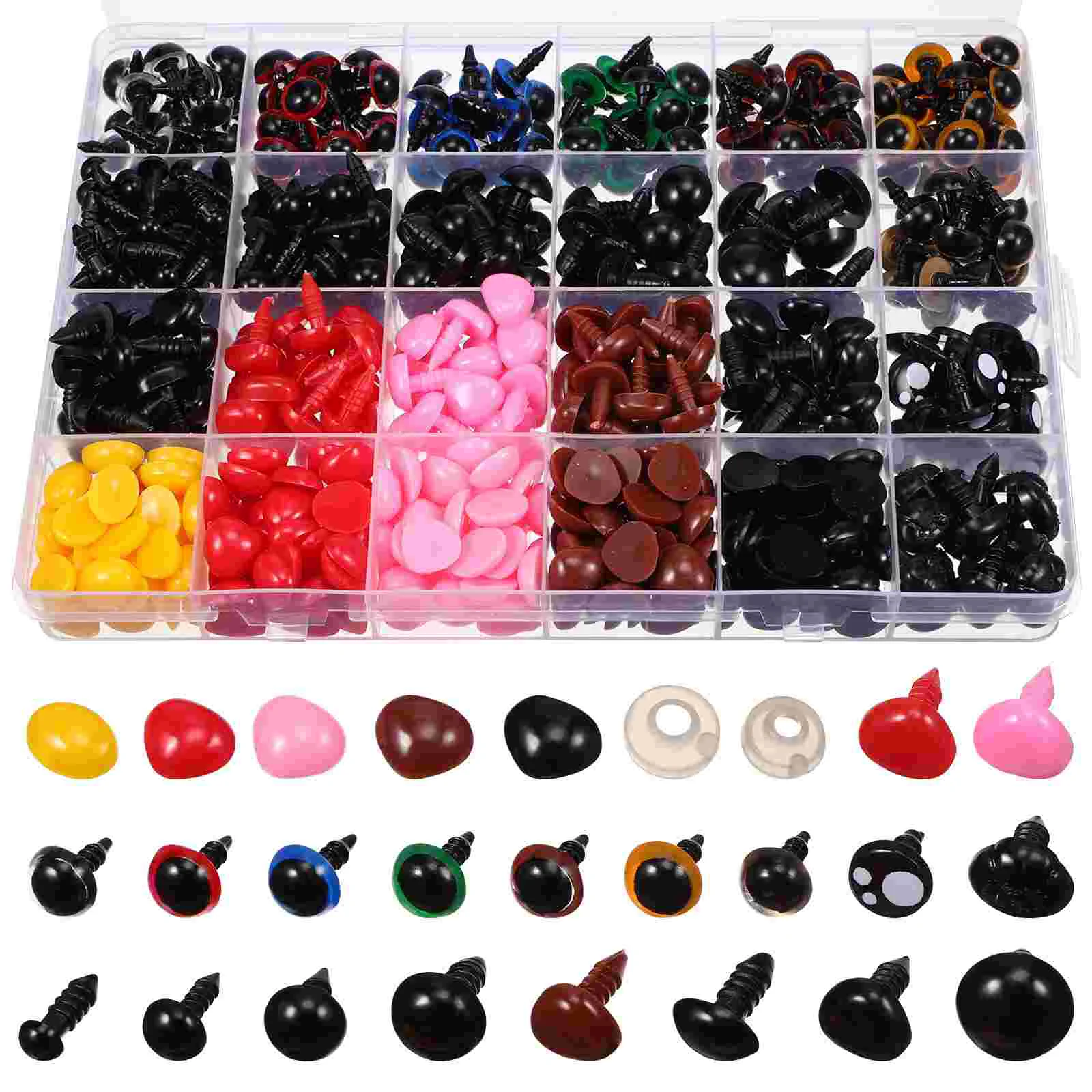 

1040 Pcs Crochet Supplies Eyes Crafts Needle Triangle Safety Animals Resin