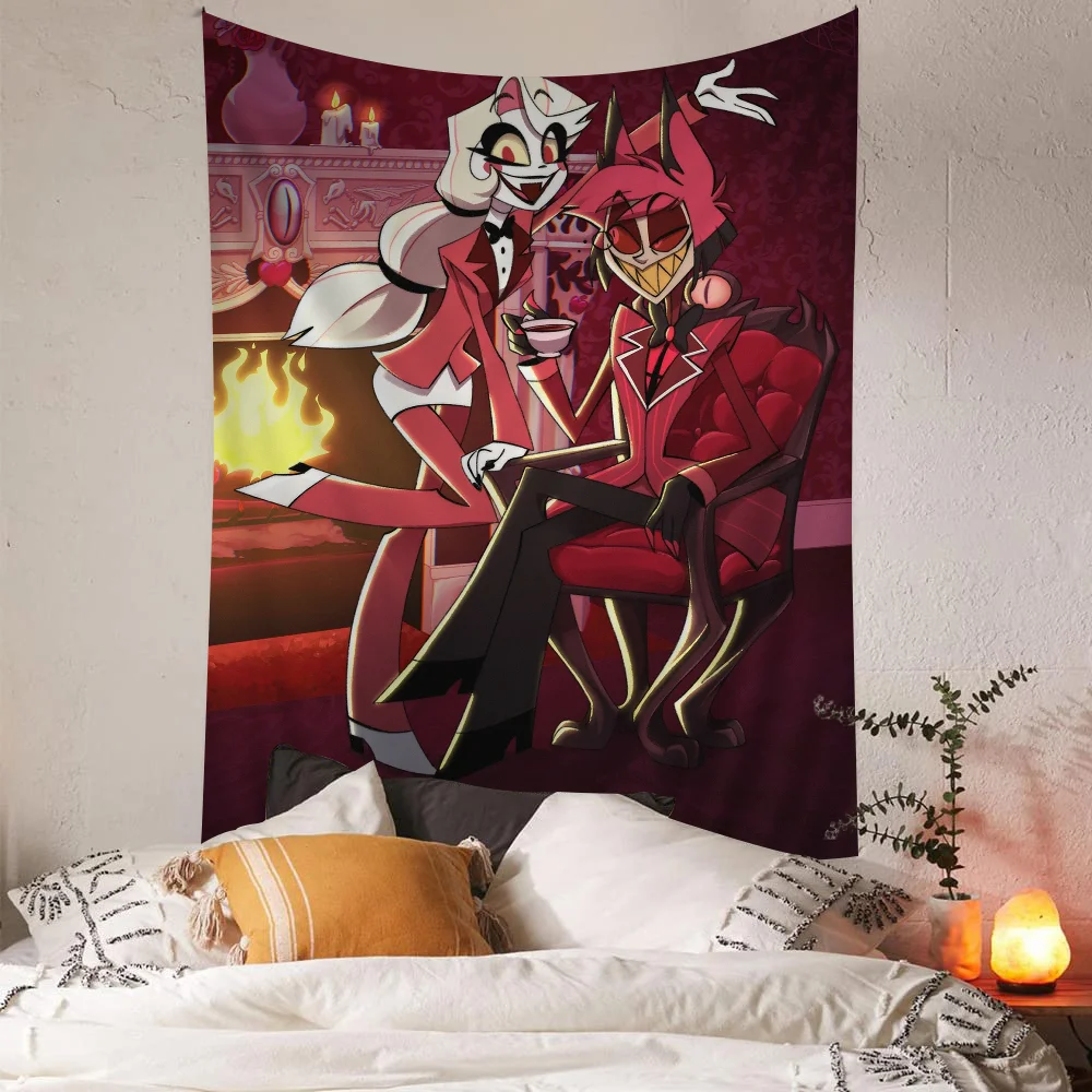 ТВ-шоу H-Hazbin отели мультяшный гобелен искусство научная фантастика комната