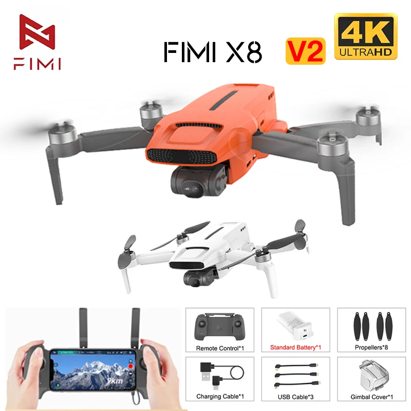 

Newest 2023 FIMI X8 MINI V2 Camera 250g Drones Quadcopter RC Helicopter FPV 3-axis Gimbal 4K HDR GPS Drone 9KM Pro Drones