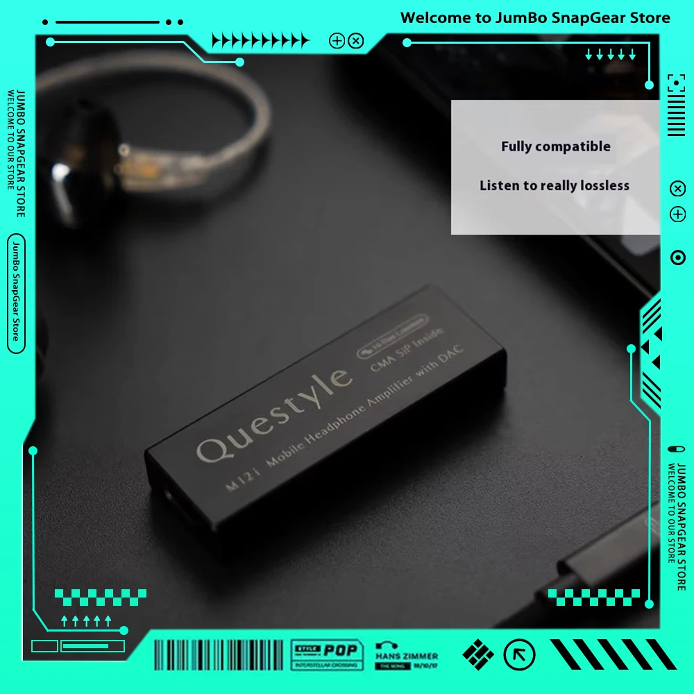 Фото Портативный усилитель для наушников QUESTYLE M12i, HIFI качество звука, PCM DSD512, USB-усилитель для наушников, DAC AMP для IOS и Android №1