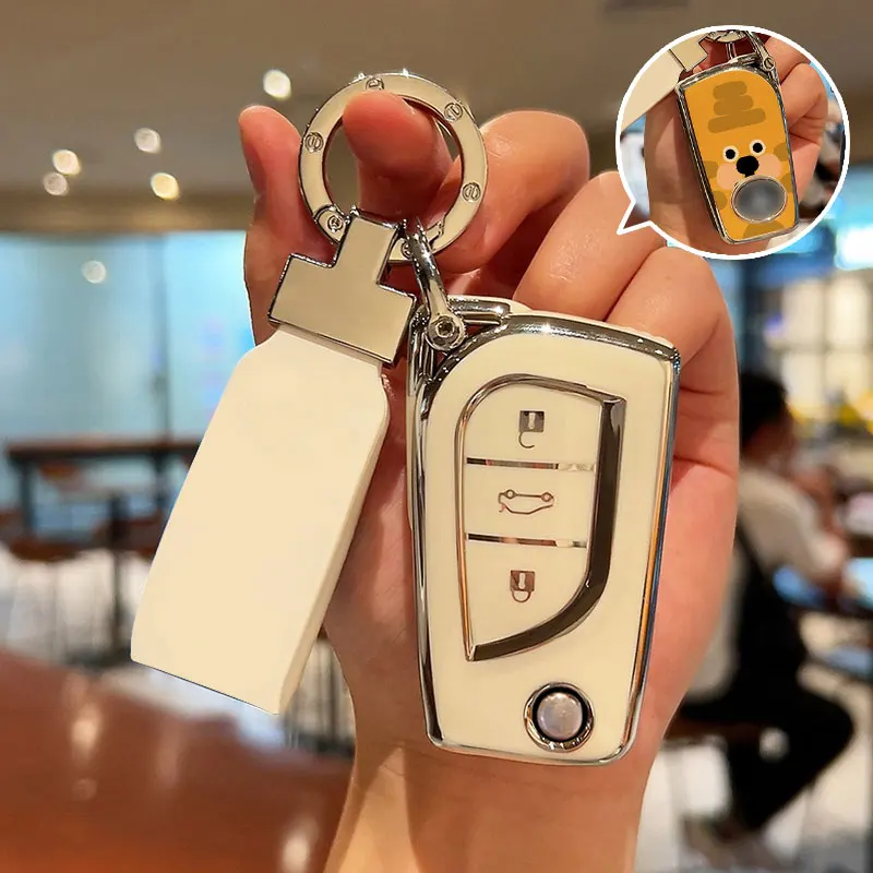 Чехол для автомобильных ключей с полным покрытием Tiger Art Toyota Corolla Rav4 Camry 70 CHR Prado 150