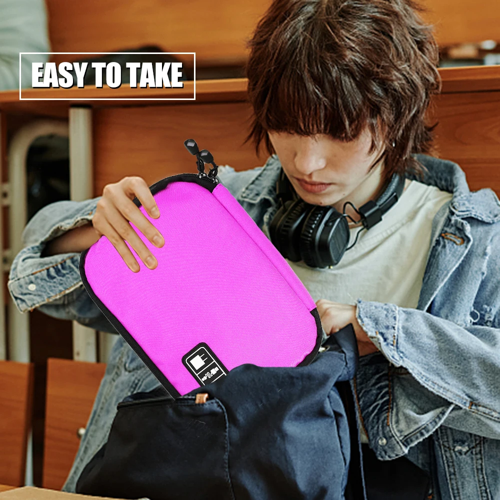 Portable Cable Storage Bag Electronic Accessory Holder Usb Data Cables Charger Watch Strap Travel Waterproof Organizer Case Tote