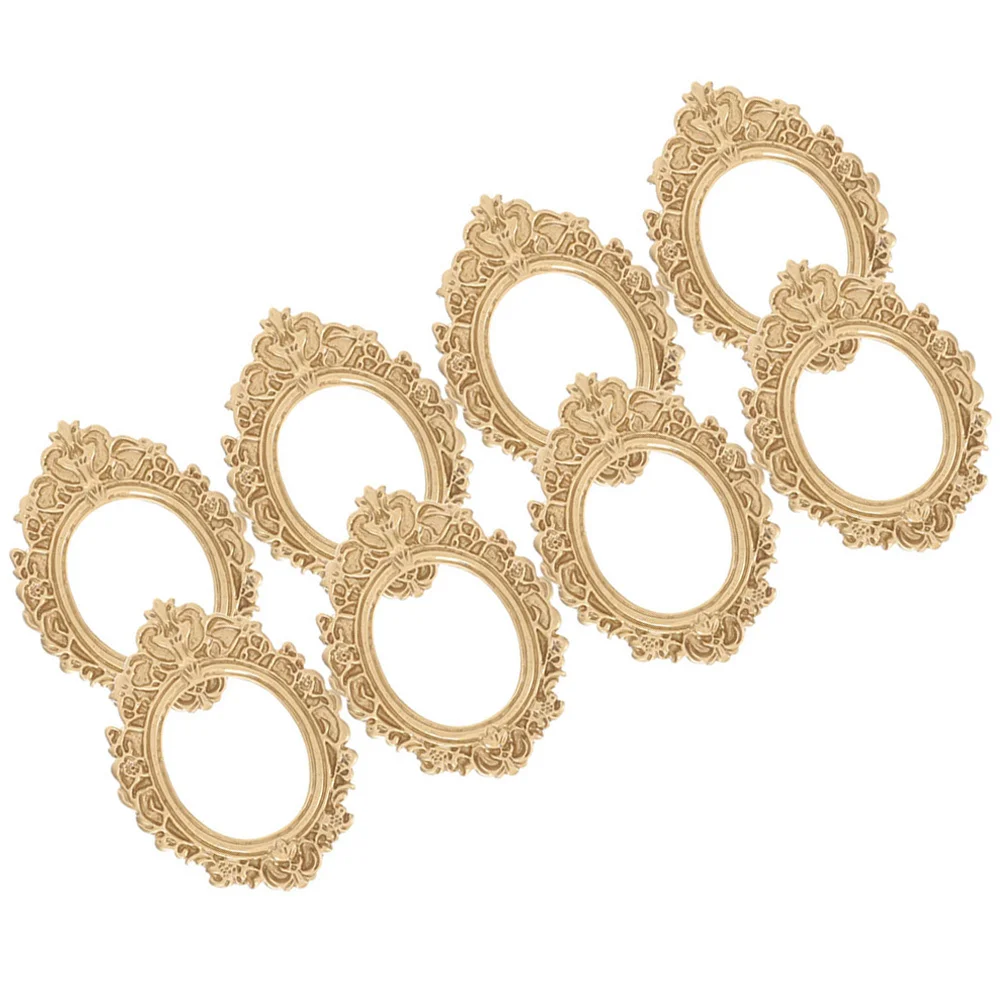 8 шт., винтажные золотые фоторамки из резины