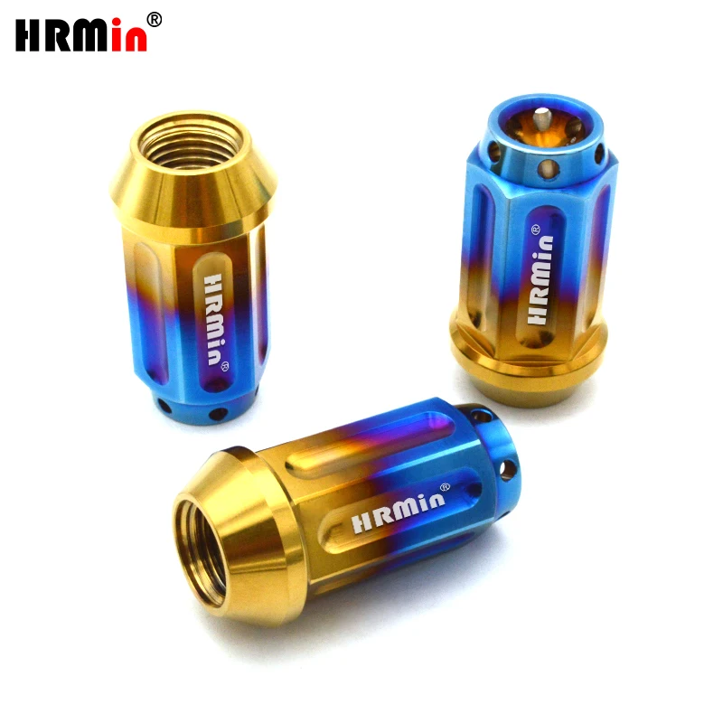 HRMin Gr5 титановые гайки Ti6Al4V гайка для колес винт обода M14x1 5x45 мм золотисто-синий Jeep