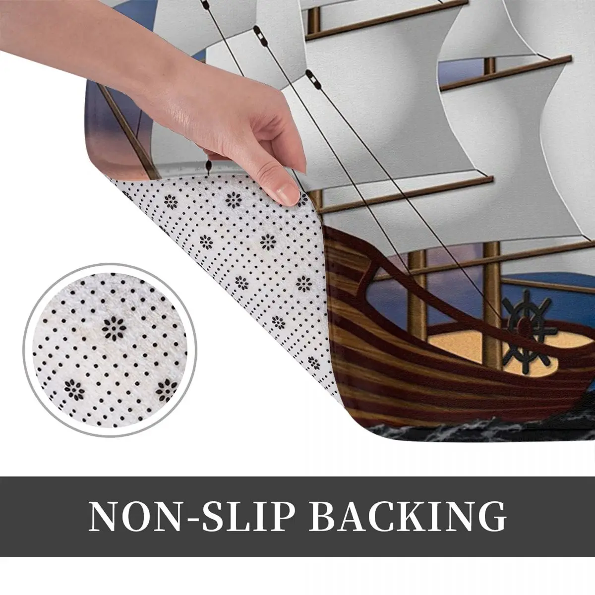 Противоскользящий напольный коврик Galleon для Парусников моющийся кухни входа