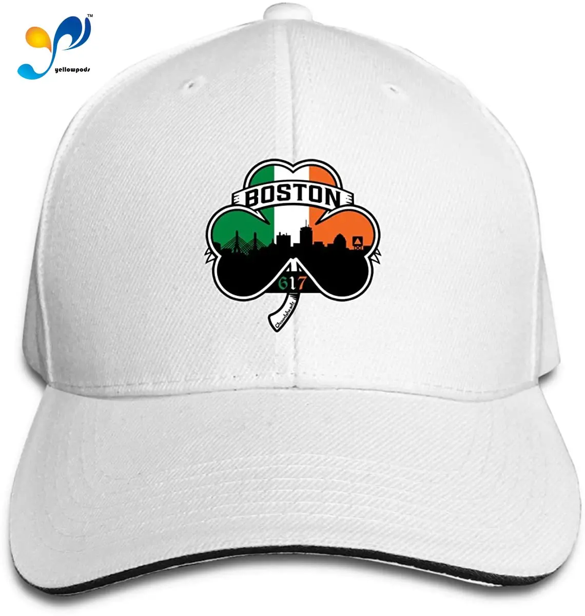 Boston Irish Shamrock Man's Women's Classical Hat Fashionable Peak Cap Cap
