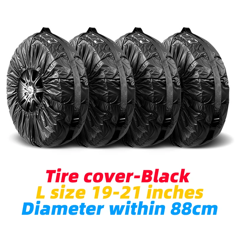 

Чехлы для автомобильных шин из 4 предметов, водонепроницаемые, пыленепроницаемые и грязеотталкивающие чехлы для запасных шин 13-18 дюймов/19-21 дюймов