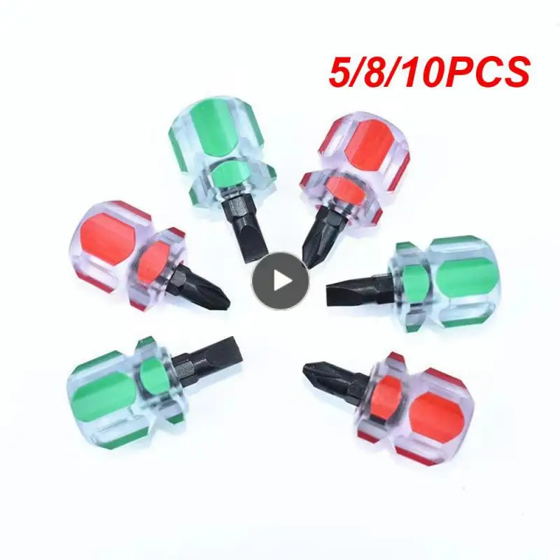 

5/8/10PCS 3.6cm Mini Screwdriver Precision Car Repair Expansion Screwdrivers Transparent Handle Portable Screw Driver Kit Set