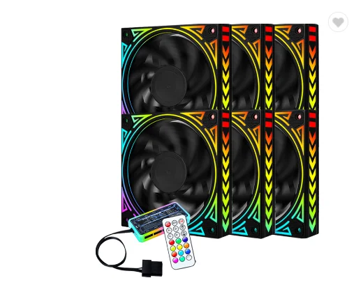 SRHX RGB вентилятор 120 мм ПК компьютерный охлаждающий rgb с радиочастотным