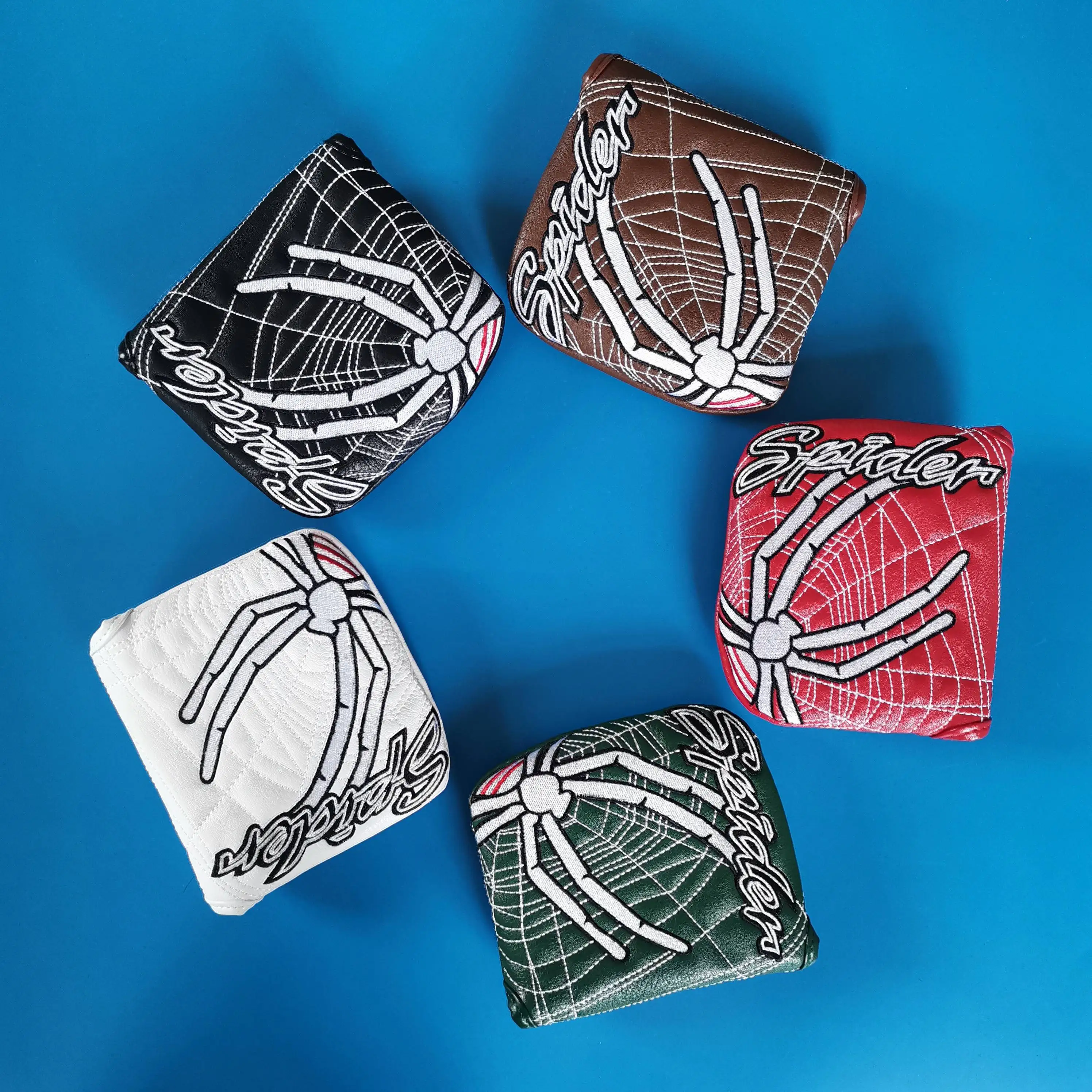 

New Mallet Golf Putter Headcover PU Leather Spider Design Head Cover For Putter